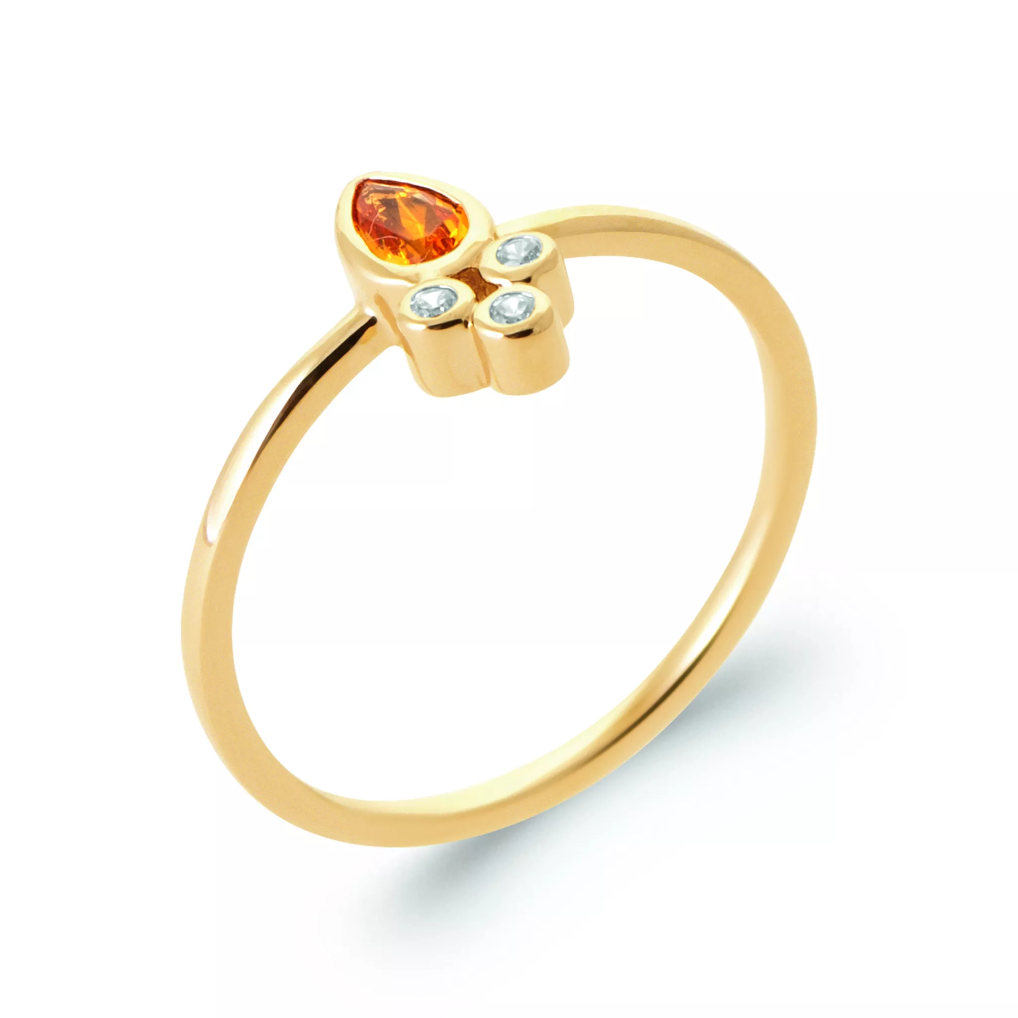 Bague Enfant Plaqué Or Gongalves Zirconium Couleurs Géométrie - Bague en Plaqué or - Bijoux en Vogue