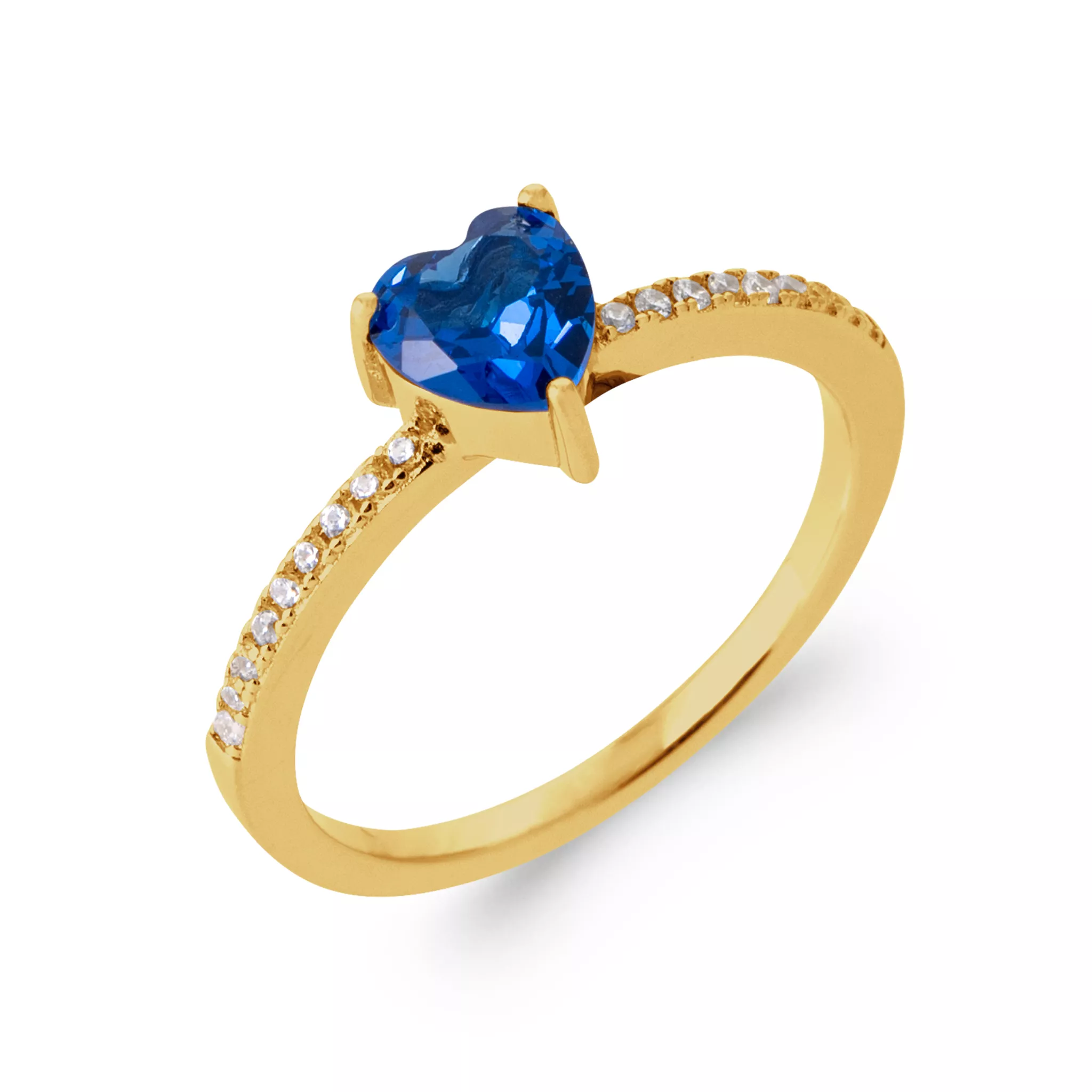 Bague Plaqué Or Brunata Zirconium Coeurs Joaillerie Couleurs - Bague en Plaqué or