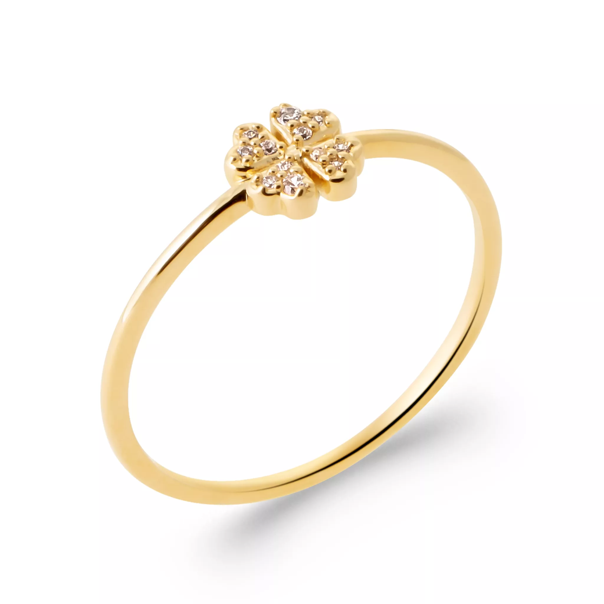 Bague Plaqué Or Lilka Zirconium Figuratif Végétal - Bague en Plaqué or - Bijoux en Vogue