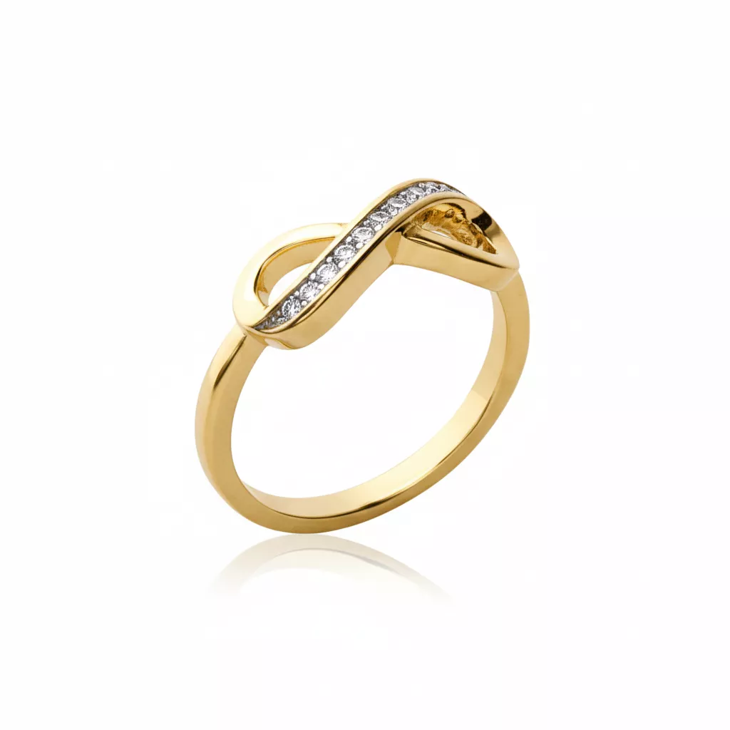 Bague Plaqué Or Cindy Zirconium Infini - Bague en Plaqué or - Bijoux en Vogue