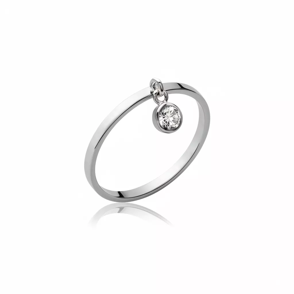 Bague Solitaire Argent Glauce Zirconium Joaillerie - Bague en Argent 925