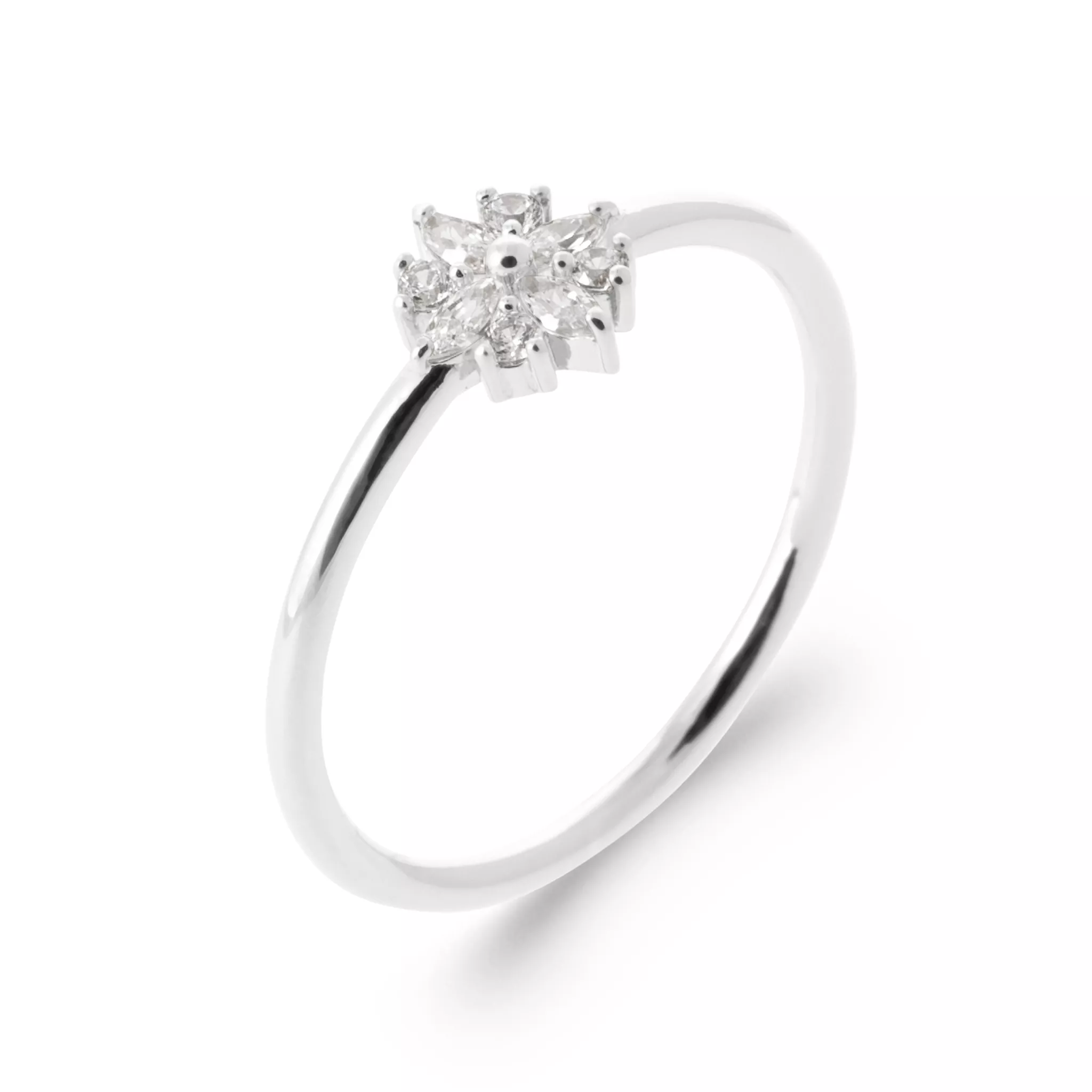 Bague Solitaire Argent Celinette Zirconium Joaillerie Entourage - Bague en Argent 925