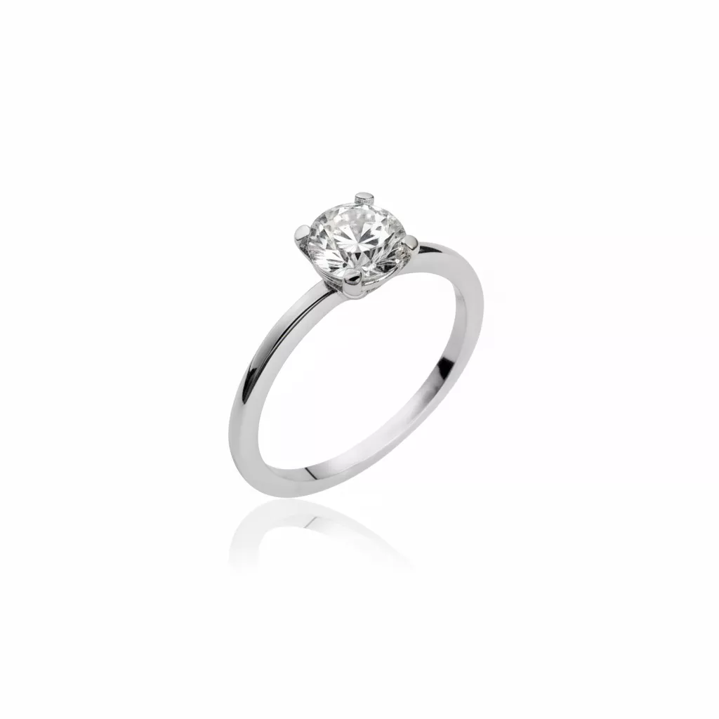 Bague Solitaire Argent Zdira Zirconium Joaillerie - Bague en Argent 925 - Bijoux en Vogue