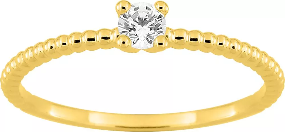 Bague Solitaire Or Matsanga Diamant - Bague en Or 750 18k - Bijoux en Vogue
