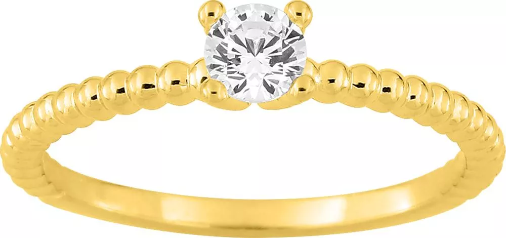 Bague Solitaire Or Claudiana Diamant - Bague en Or 750 18k - Bijoux en Vogue