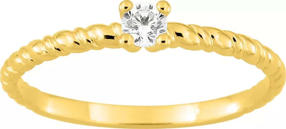 Bague Solitaire Or Faouriat Diamant - Bague en Or 750 18k - Bijoux en Vogue