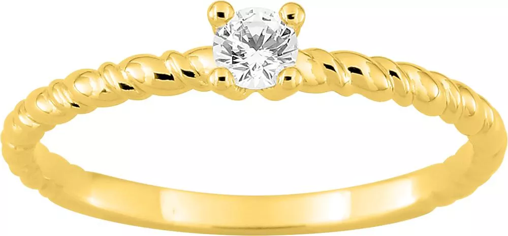 Bague Solitaire Or Khemara Diamant - Bague en Or 750 18k - Bijoux en Vogue