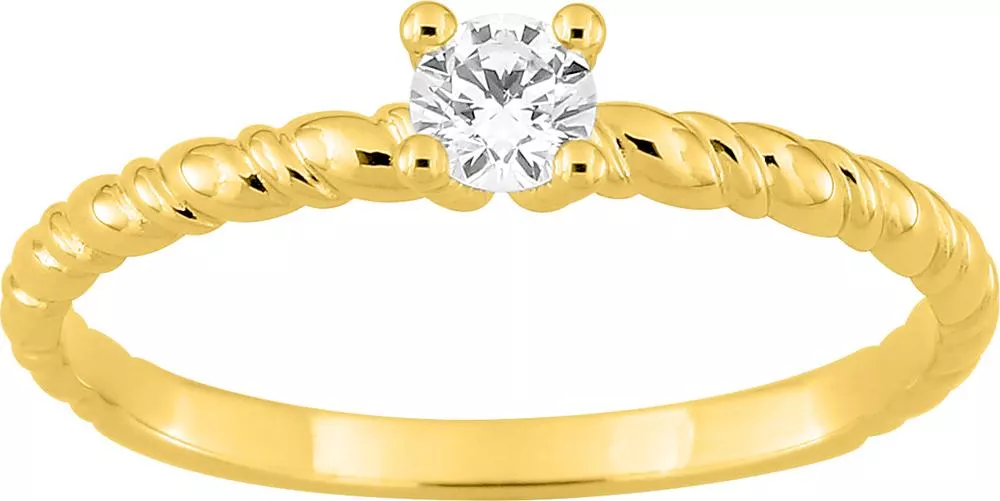 Bague Solitaire Or Antalya Diamant - Bague en Or 750 18k - Bijoux en Vogue