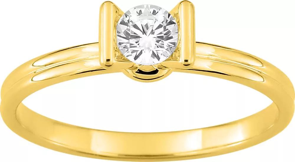 Bague Solitaire Or Dinah Diamant - Bague en Or 750 18k - Bijoux en Vogue