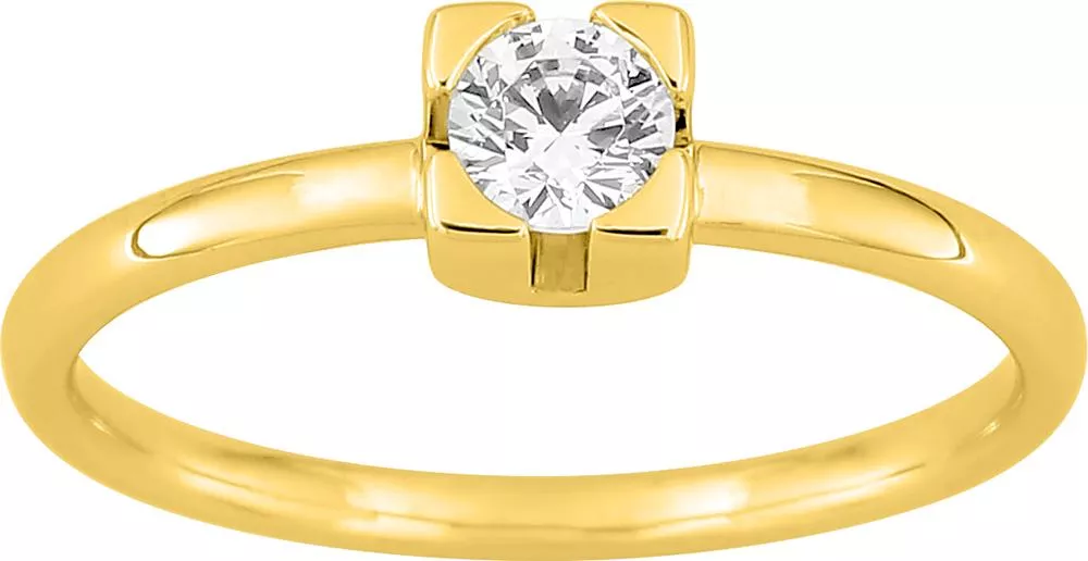 Bague Solitaire Or Nassufdine Diamant - Bague en Or 750 18k - Bijoux en Vogue
