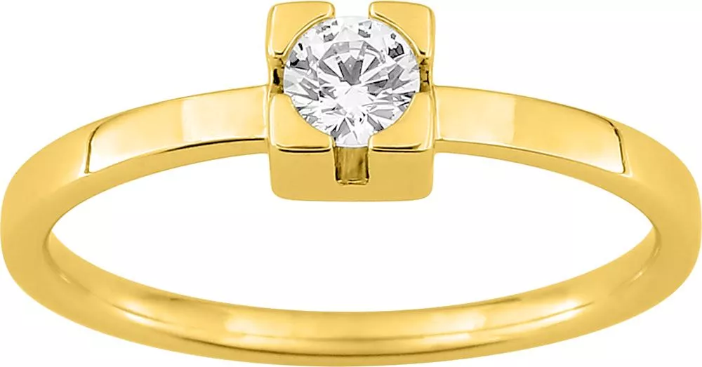 Bague Solitaire Or Dinea Diamant - Bague en Or 750 18k - Bijoux en Vogue