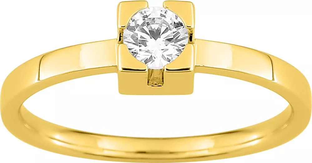 Bague Solitaire Or Chamsidine Diamant - Bague en Or 750 18k - Bijoux en Vogue