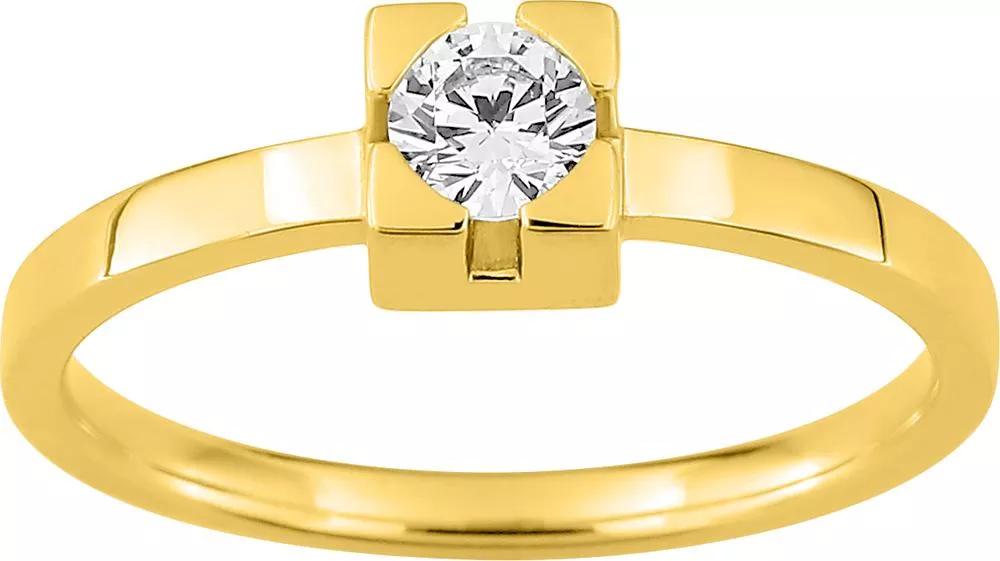 Bague Solitaire Or Hadjela Diamant - Bague en Or 750 18k - Bijoux en Vogue