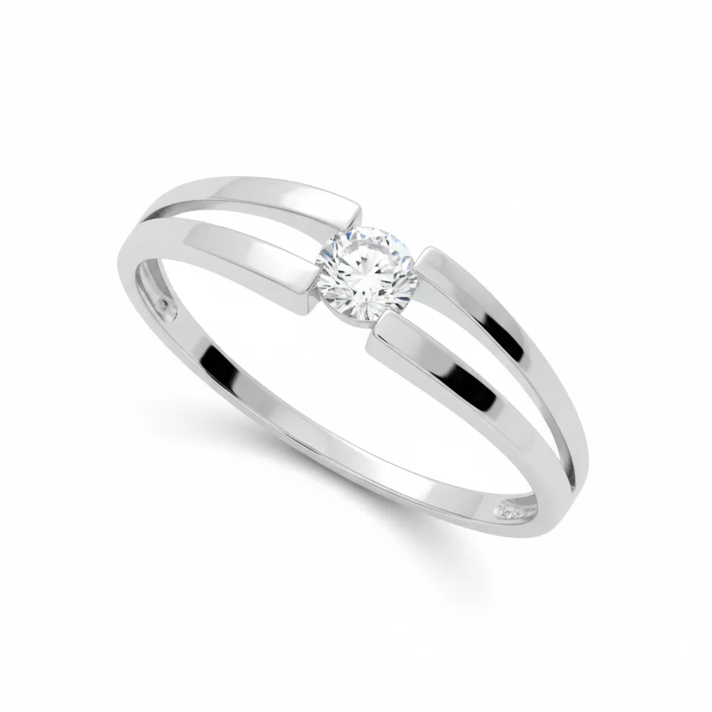Bague Solitaire Or Moseka Zirconium - Bague en Or 750 18k - Bijoux en Vogue