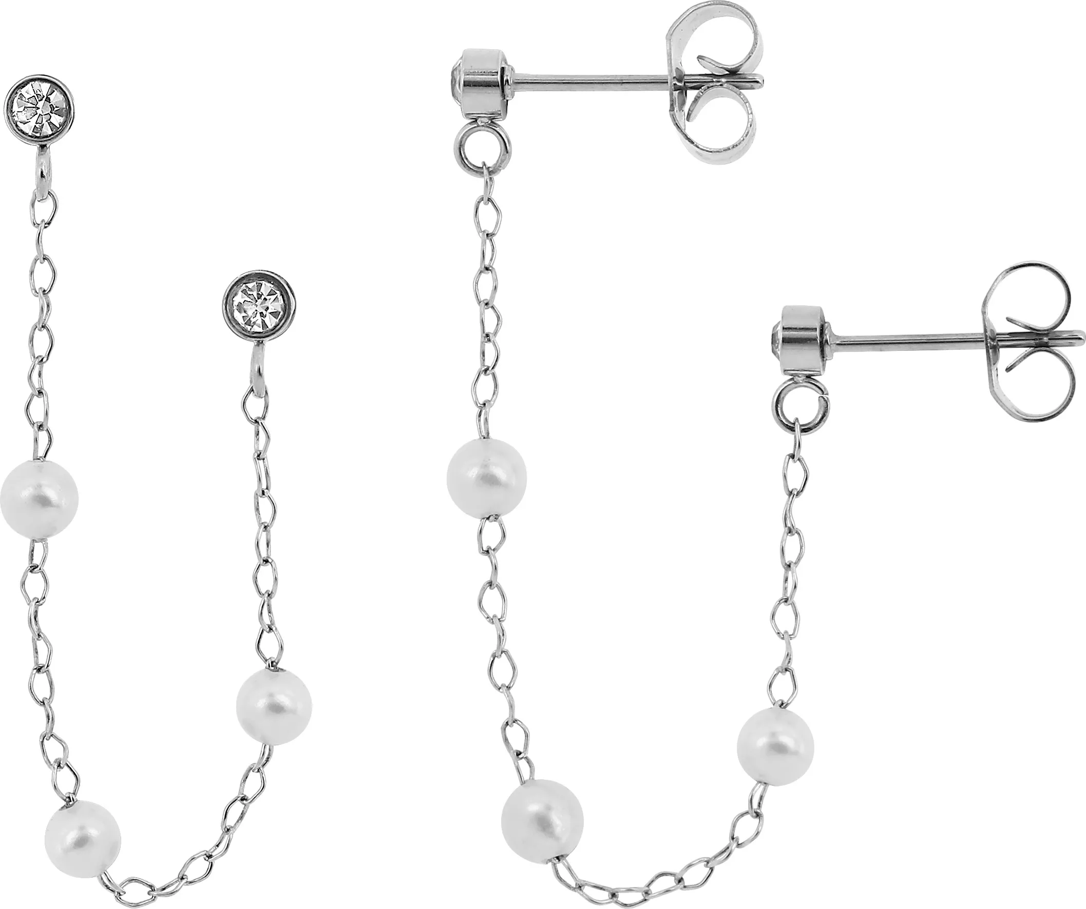 Boucles d'oreilles Acier Wouarakya Cristal - Boucles d'oreilles en Acier - Bijoux en Vogue