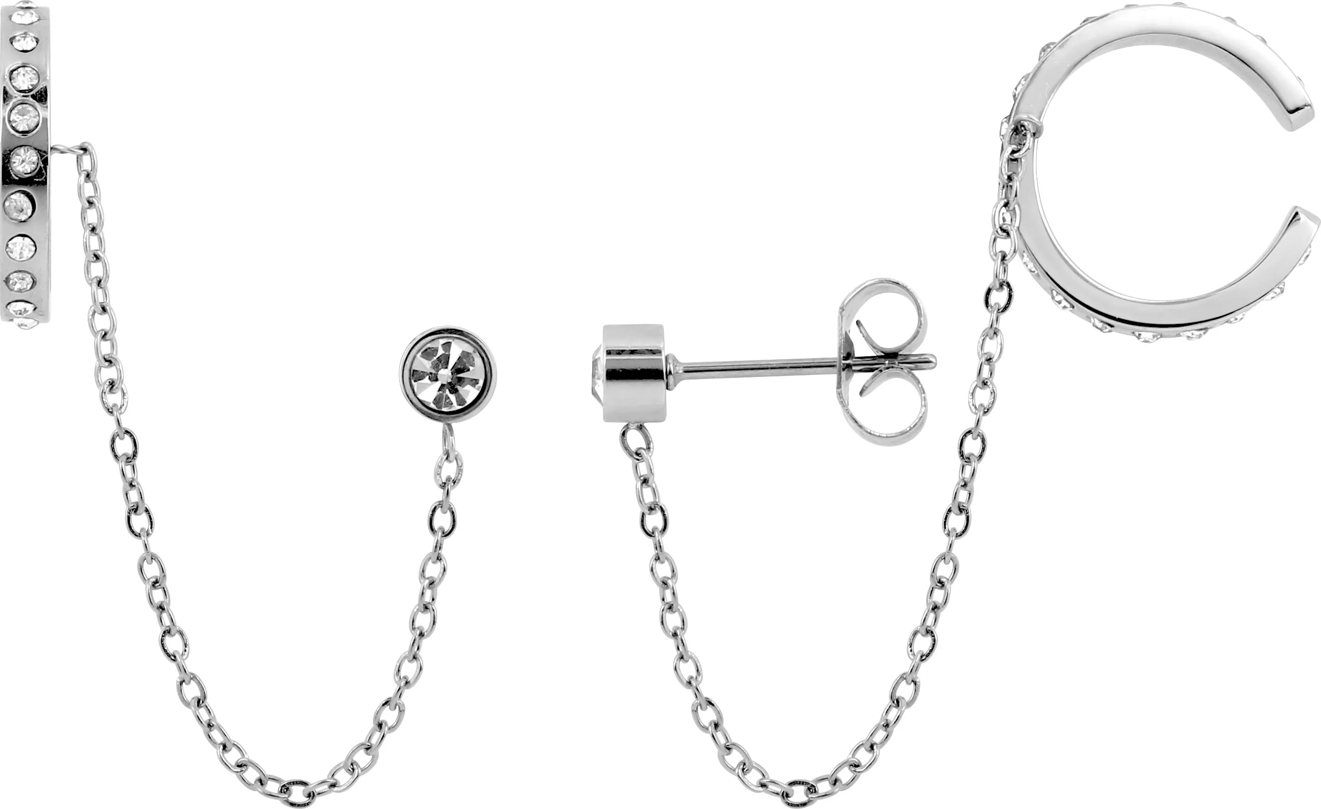 Boucles d'oreilles Acier Dolma Cristal - Boucles d'oreilles en Acier - Bijoux en Vogue