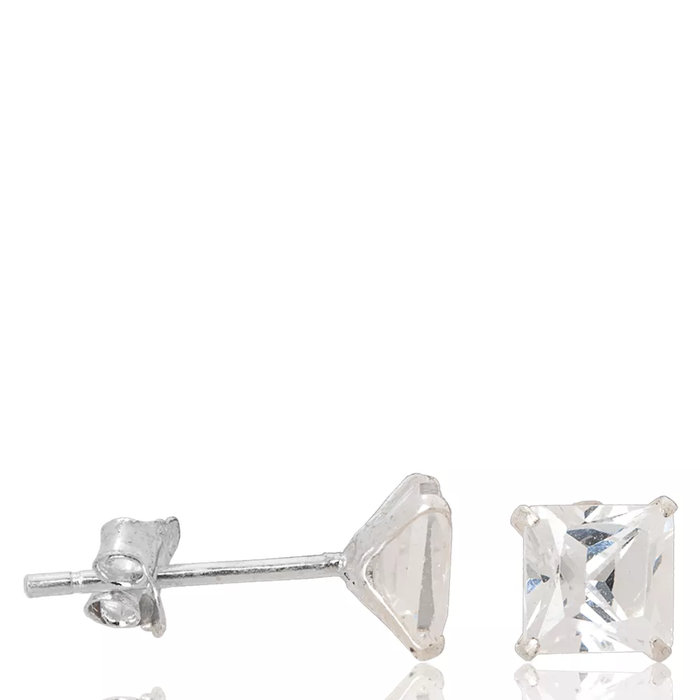 Boucles d'oreilles carré Gustana sigma Fantaisie - Boucles d'oreilles en Argent 925 - Bijoux en Vogue