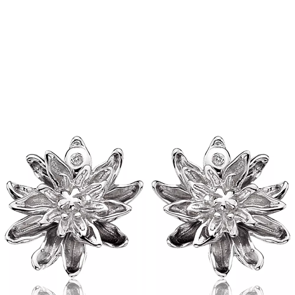 Boucles d'oreilles argent fleur Toukkata eternelle - Boucles d'oreilles en Argent 925