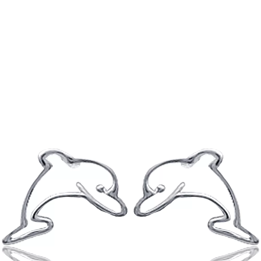 Boucles d'oreilles dauphin Chaling enchanté Animal - Boucles d'oreilles en Argent 925 - Bijoux en Vogue