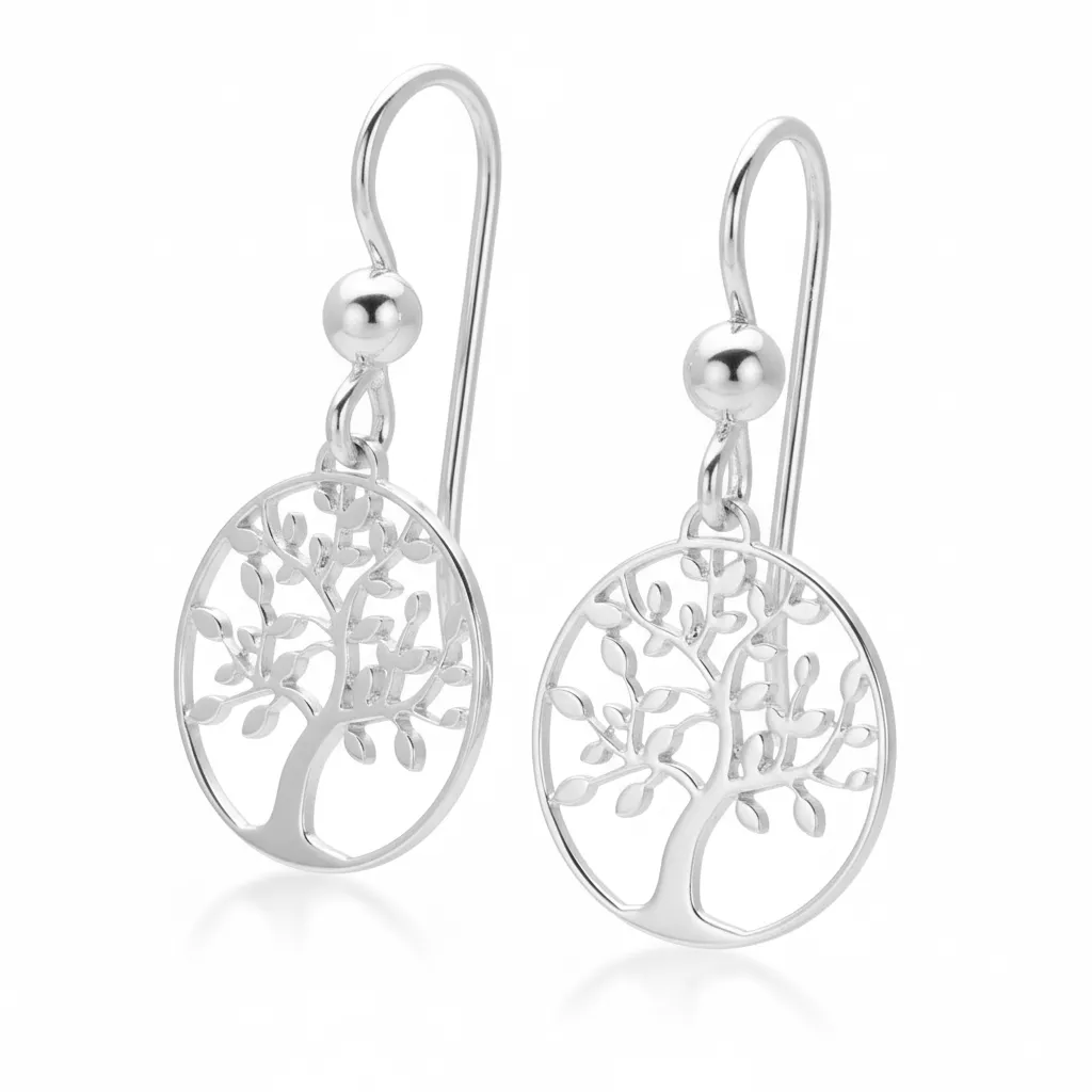 Boucles d'oreilles Argent Arbre de Vie - Boucles d'oreilles en Argent 925 - Bijoux en Vogue