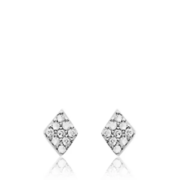 Boucles d'oreilles Argent Eryka Tabatha Strass Géométrique - Boucles d'oreilles en Argent 925 - Bijoux en Vogue