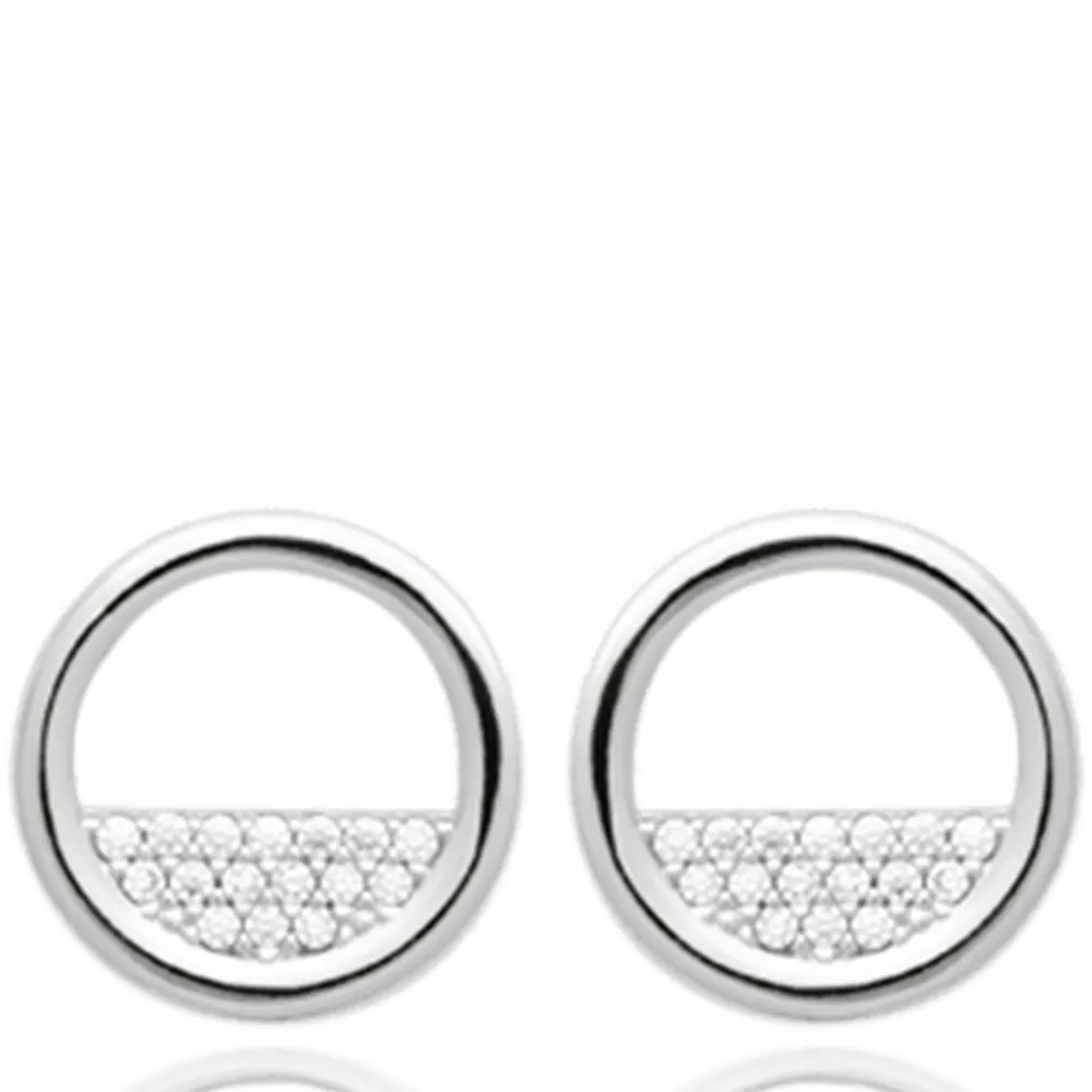 Boucles d'oreilles argent 925 Tooba Strass - Boucles d'oreilles en Argent 925 - Bijoux en Vogue