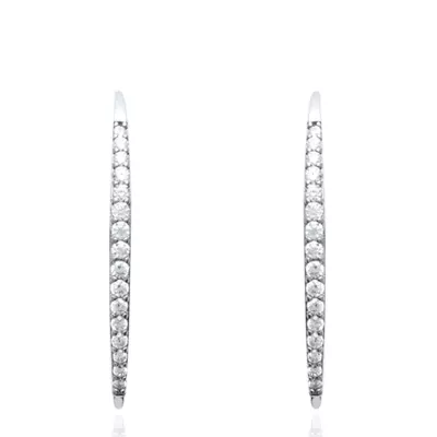 Boucles d'oreilles argent 925 Geza Strass - Boucles d'oreilles en Argent 925 - Bijoux en Vogue