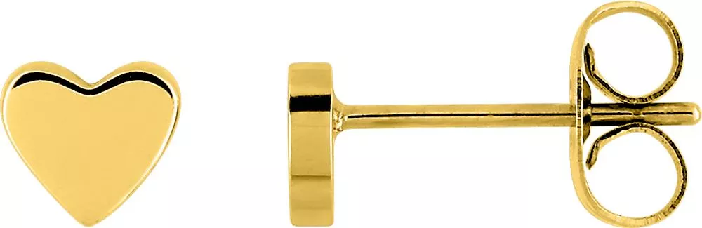 Boucles d'oreilles Clous Acier Doré Cigdem Coeur - Boucles d'oreilles en Acier - Bijoux en Vogue