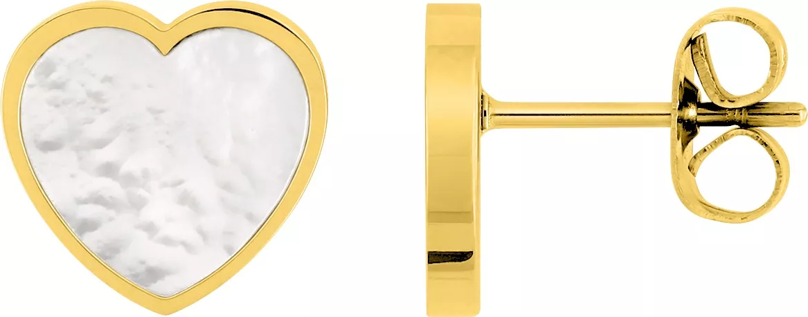 Boucles d'oreilles Clous Acier Doré Duva Coeur - Boucles d'oreilles en Acier - Bijoux en Vogue