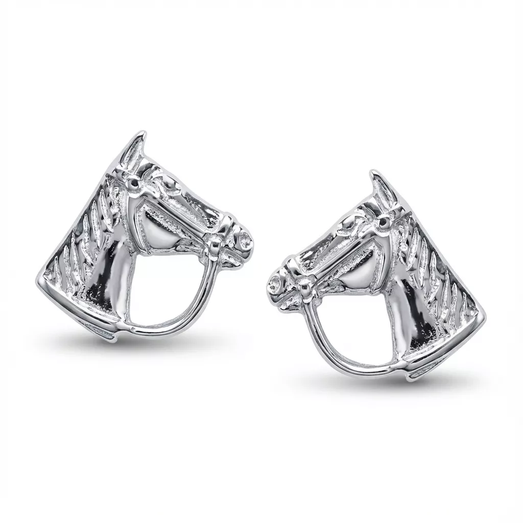 Boucles d'oreilles Clous Fajou Fille Argent Figuratif - Boucles d'oreilles en Argent 925 - Bijoux en Vogue