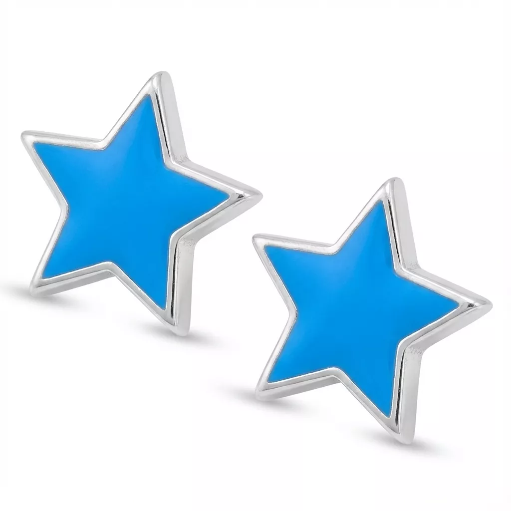 Boucles d'oreilles Clous Argent Rustique Étoile - Boucles d'oreilles en Argent 925 - Bijoux en Vogue