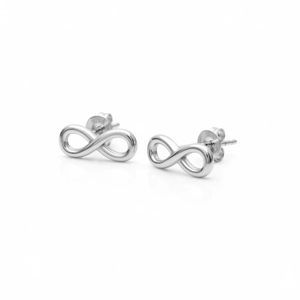 Boucles d'oreilles Clous Argent Sephira Infini - Boucles d'oreilles en Argent 925 - Bijoux en Vogue