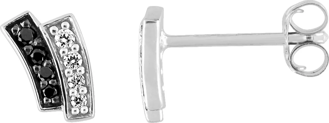 Boucles d'oreilles Clous Argent Amidine Zirconium Coeur - Boucles d'oreilles en Argent 925 - Bijoux en Vogue