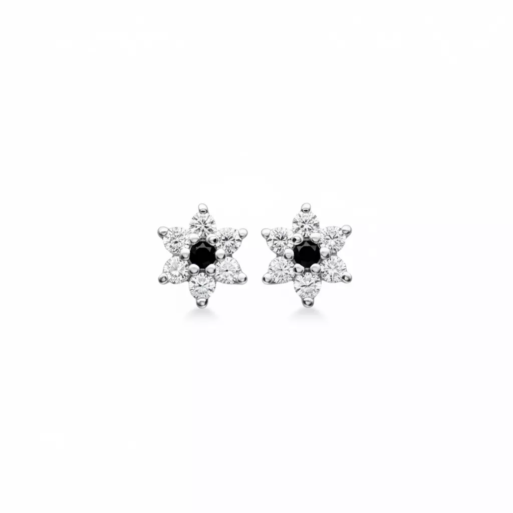 Boucles d'oreilles Clous Argent Michelle Zirconium Étoile - Boucles d'oreilles en Argent 925 - Bijoux en Vogue