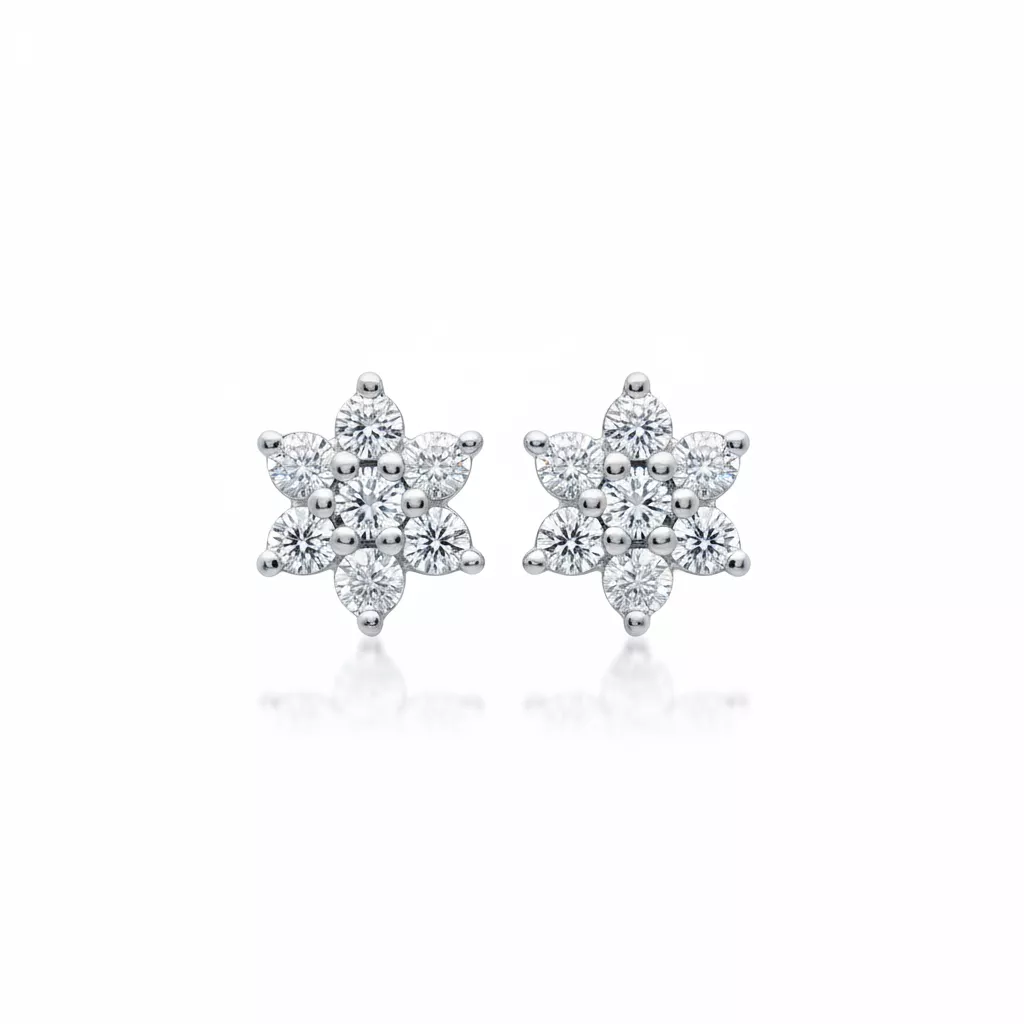 Boucles d'oreilles Clous Argent Michelle Zirconium Étoile - Boucles d'oreilles en Argent 925 - Bijoux en Vogue