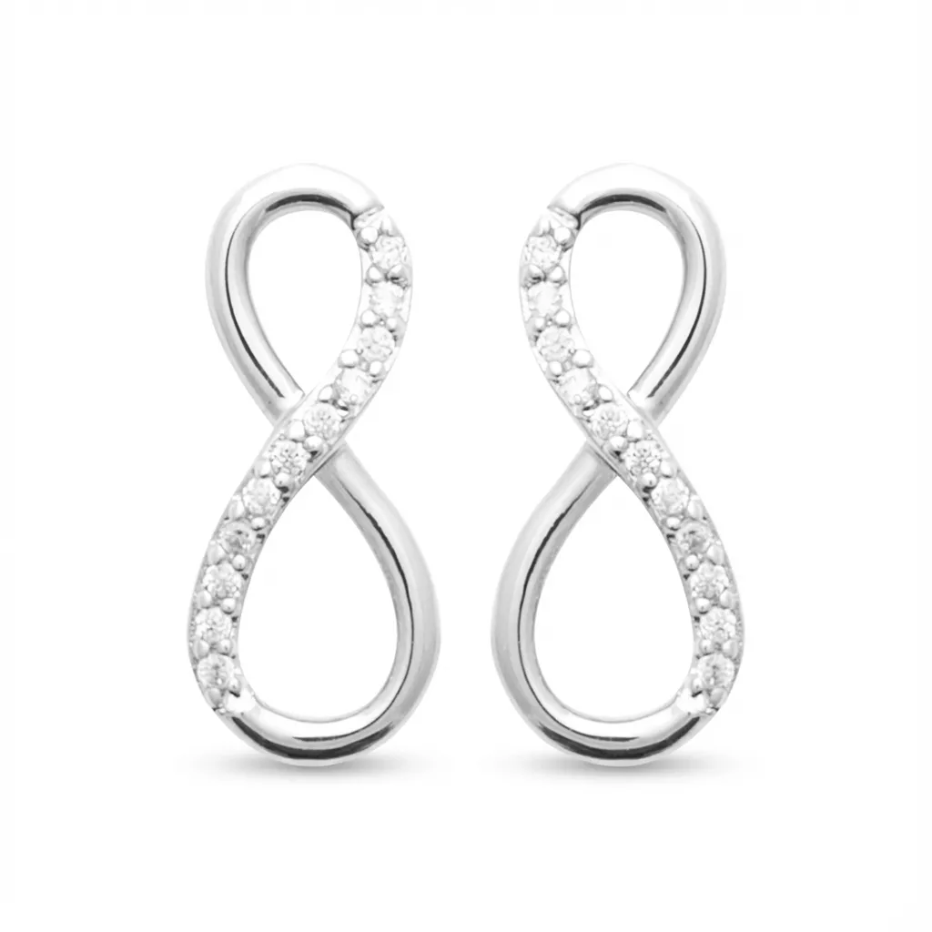 Boucles d'oreilles Clous Argent Mutela Zirconium Figuratif Joaillerie - Boucles d'oreilles en Argent 925 - Bijoux en Vogue