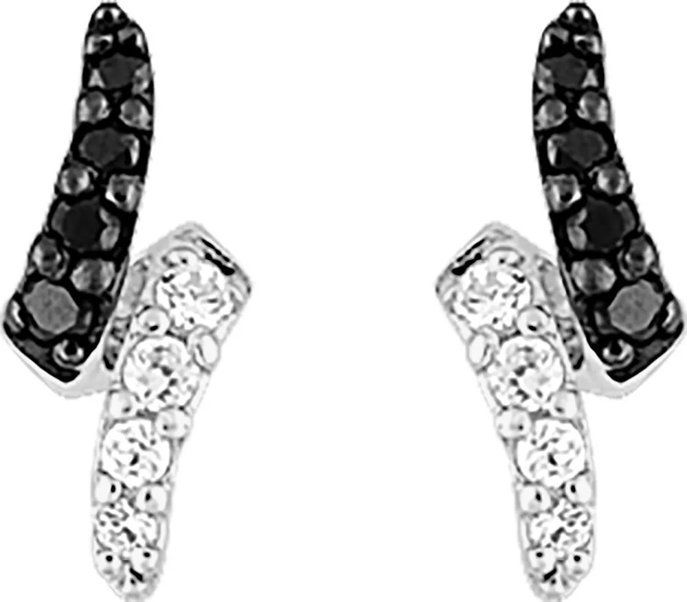Boucles d'oreilles Clous Argent Phoutsaline Zirconium Coeur - Boucles d'oreilles en Argent 925 - Bijoux en Vogue