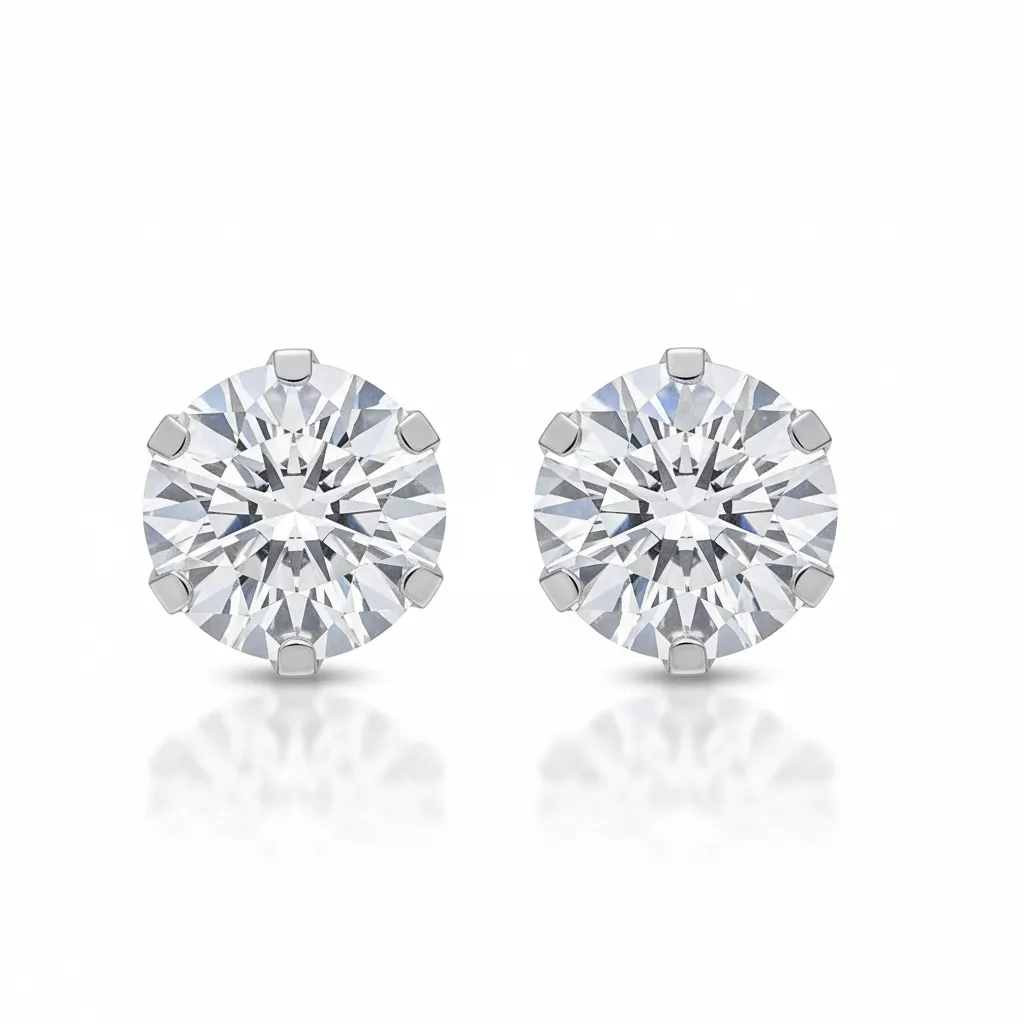 Boucles d'oreilles Clous Argent Amsen Zirconium - Boucles d'oreilles en Argent 925 - Bijoux en Vogue