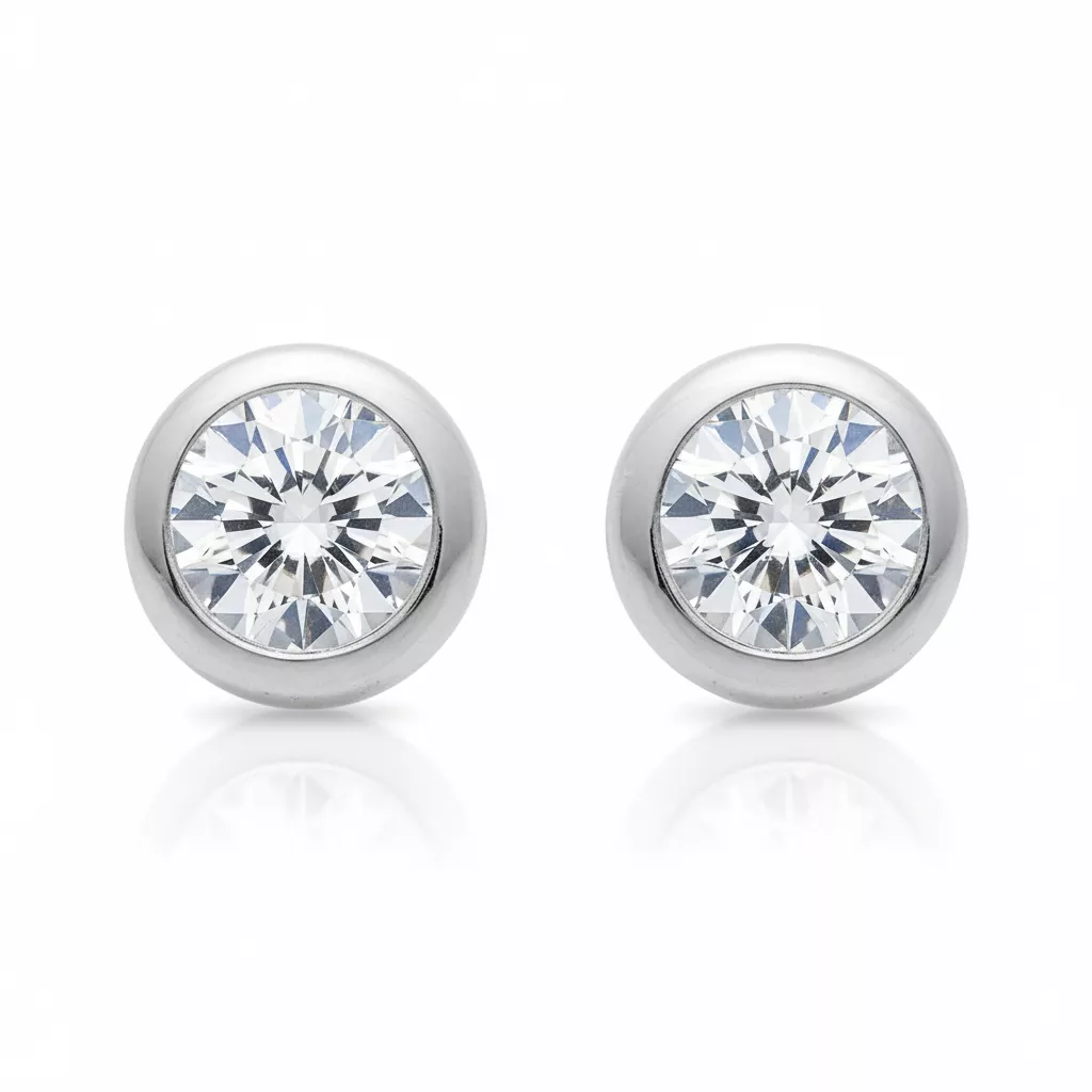 Boucles d'oreilles Clous Argent Francpois Zirconium - Boucles d'oreilles en Argent 925 - Bijoux en Vogue