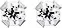 Boucles d'oreilles Clous Argent Fredec Zirconium - Boucles d'oreilles en Argent 925 - Bijoux en Vogue