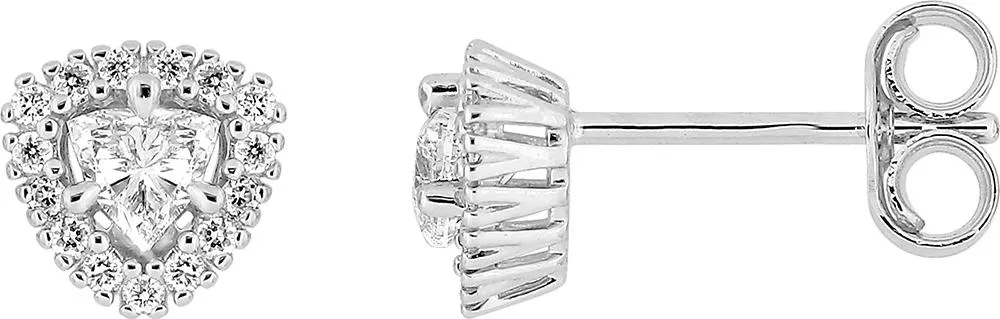 Boucles d'oreilles Clous Or Blanc Etumba Diamant - Boucles d'oreilles en Or 375 9k - Bijoux en Vogue