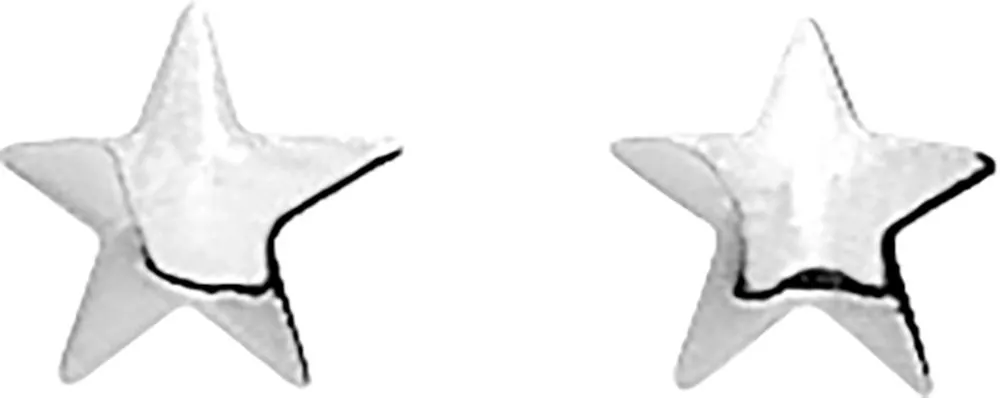 Boucles d'oreilles Clous Or Blanc Acarya Étoile - Boucles d'oreilles en Or 375 9k - Bijoux en Vogue