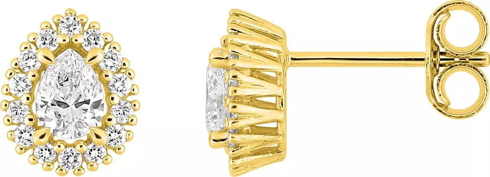 Boucles d'oreilles Clous Or Geeske Diamant - Boucles d'oreilles en Or 375 9k - Bijoux en Vogue