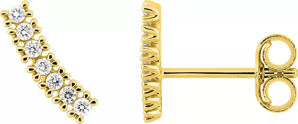 Boucles d'oreilles Clous Or Cotta Diamant - Boucles d'oreilles en Or 375 9k - Bijoux en Vogue