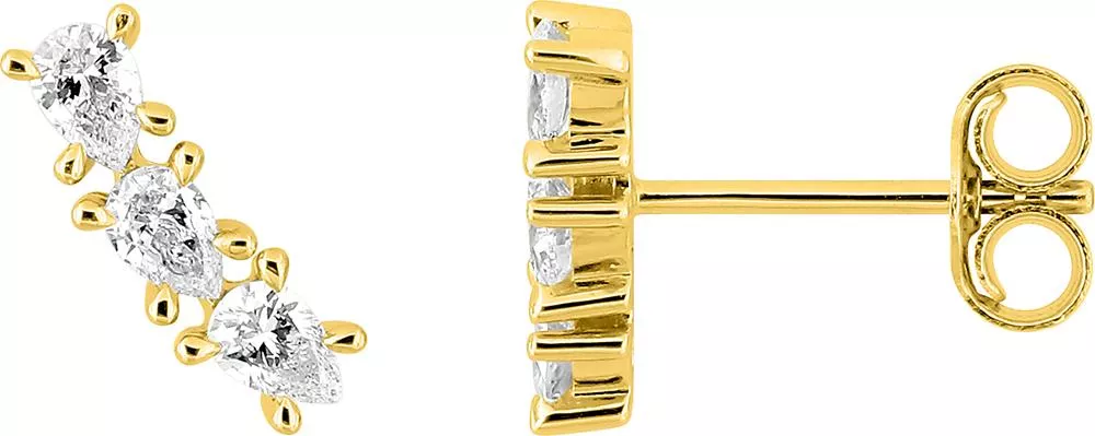 Boucles d'oreilles Clous Or Awinga Diamant - Boucles d'oreilles en Or 375 9k - Bijoux en Vogue