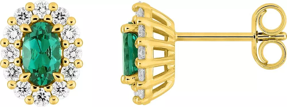 Boucles d'oreilles Clous Or Vrbica Diamant - Boucles d'oreilles en Or 375 9k - Bijoux en Vogue