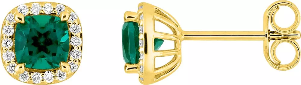 Boucles d'oreilles Clous Or Elmasse Diamant - Boucles d'oreilles en Or 375 9k - Bijoux en Vogue