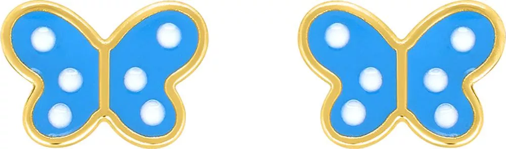 Boucles d'oreilles Clous Or Sabeela Papillon - Boucles d'oreilles en Or 375 9k - Bijoux en Vogue