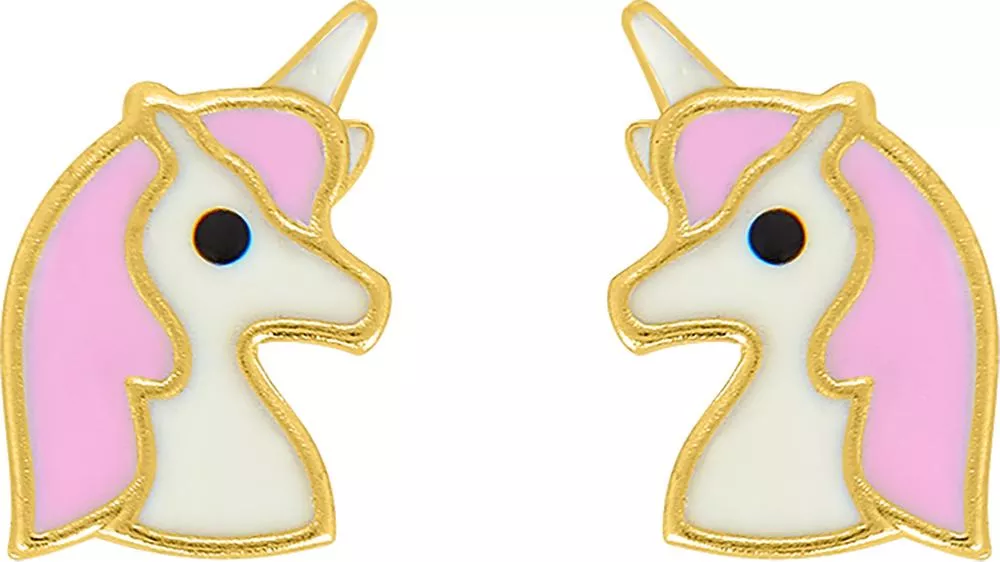 Boucles d'oreilles Clous Or Mohiddine Licorne - Boucles d'oreilles en Or 375 9k - Bijoux en Vogue