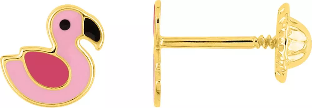 Boucles d'oreilles Clous Or Catheryn Canard - Boucles d'oreilles en Or 375 9k - Bijoux en Vogue